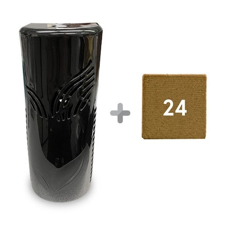Zogics Commercial Air Freshener Dispenser, Single Fan, Black, Oceanside and Dispenser, 24PK AF-DSP-BK-24-Oceanside